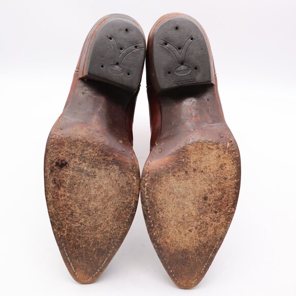 Justin 8301 Mens Size 9.5 E Brown Lizard Exotic Western Pointed Toe Cowboy Boots - Picture 7 of 13